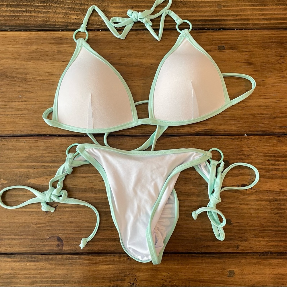Pinkini - White & Sea Foam Set